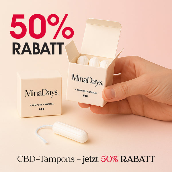 CBD-Tampons Normal – Sonderangebot: 50 % Rabatt dieses Wochenende