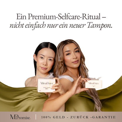 Bye Krämpfe, Hi Freiheit – mit innovativem 3-Stufen Wohlfühl-Komplex™️ im MinaDays Tampon